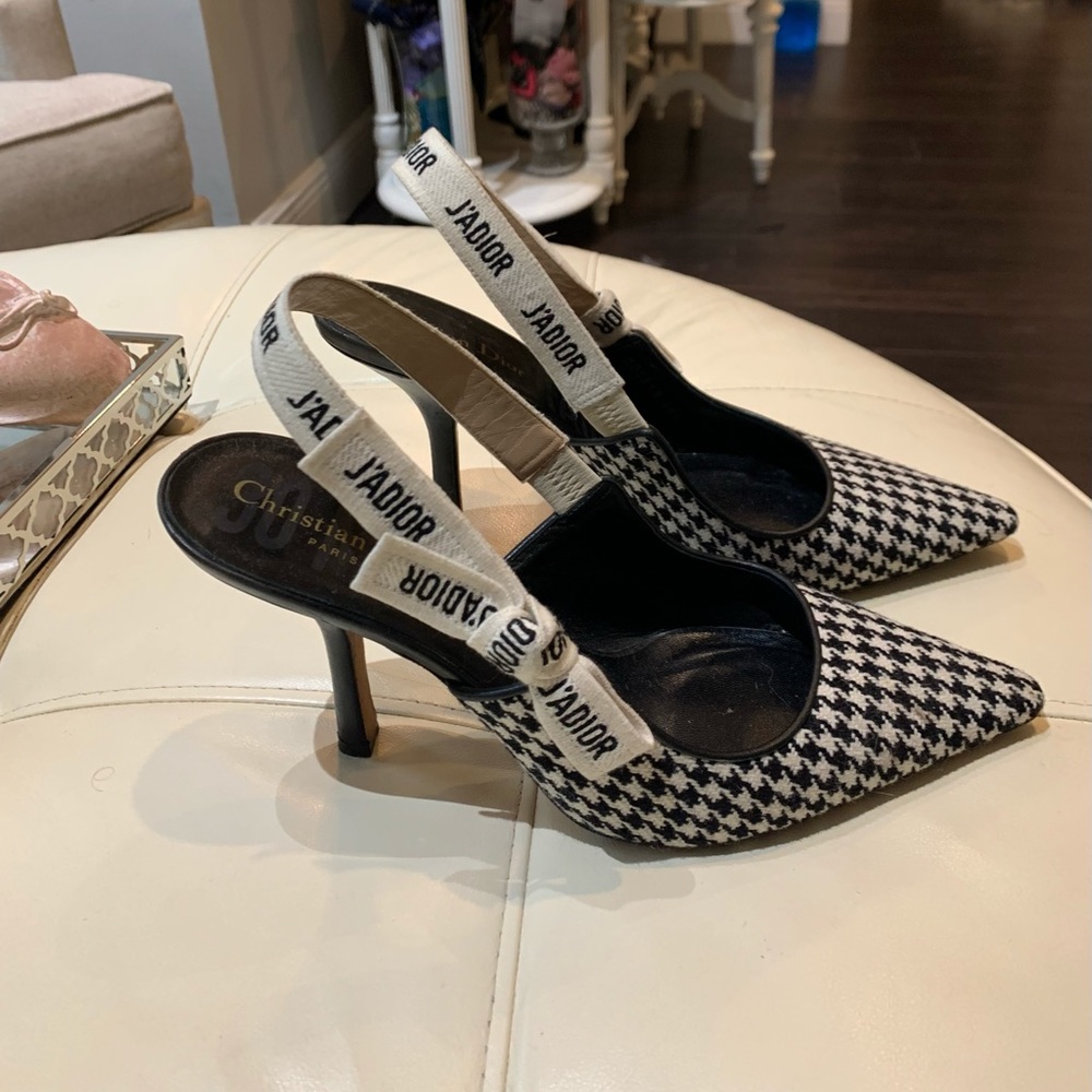 Christain Dior J'adore houndstooth heels 40.5